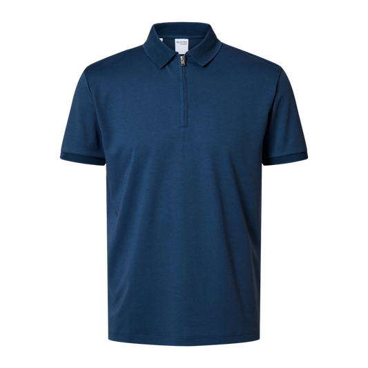 Βαμβακερό Polo Με Φερμουάρ Selected