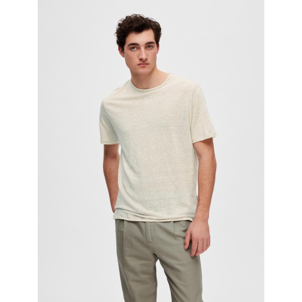 Λινό Μοντέρνο T-shirt Selected
