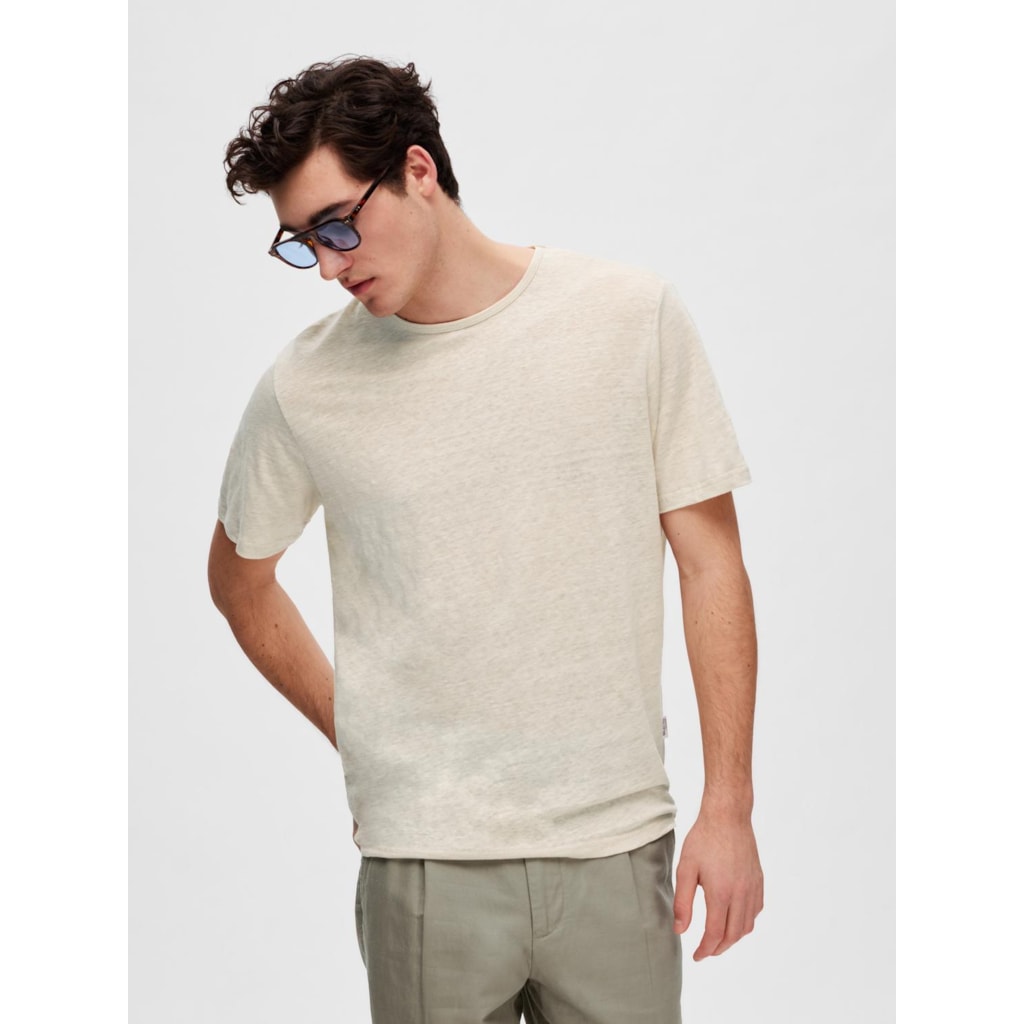 Λινό Μοντέρνο T-shirt Selected