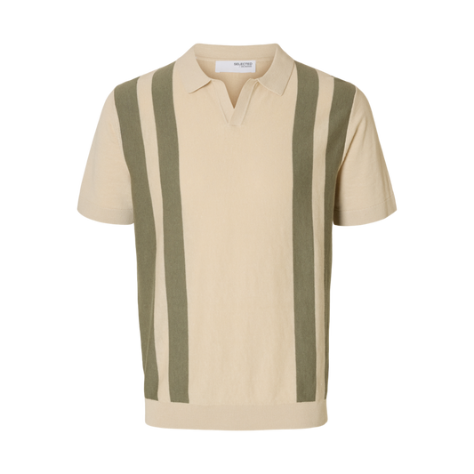 Μοντέρνο Πλεκτό Polo Με Ρίγα Selected
