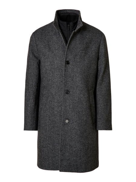 Παλτό με Ψαροκόκαλο & Επένδυση SELECTED