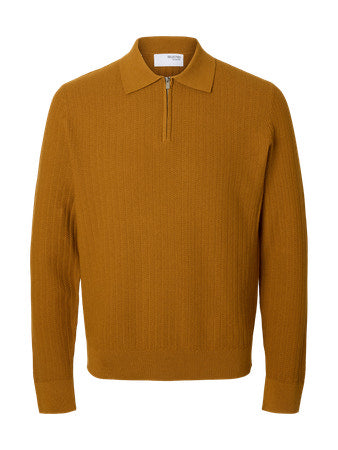 Knitted Polo με Φερμουάρ SELECTED