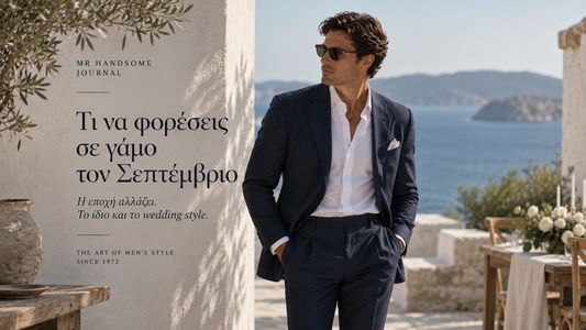 Ανδρικό navy κοστούμι για γάμο τον Σεπτέμβριο | Mr HANDSOME Journal