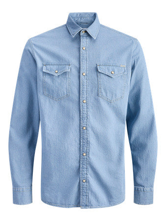 Denim Πουκάμισο σε Γαλάζιο JJ