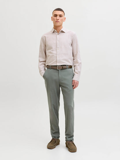 Λινό Λαδί Παντελόνι JJ