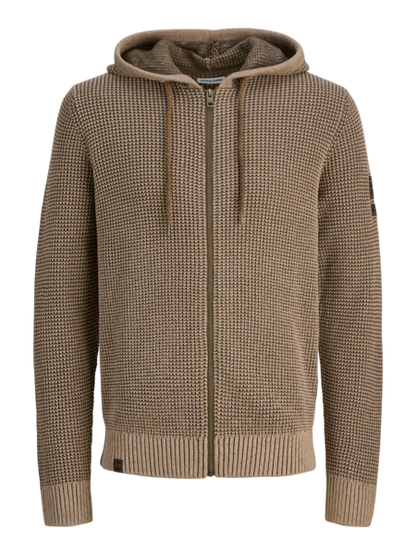 Πλεκτή Ζακέτα με Κουκούλα JJ