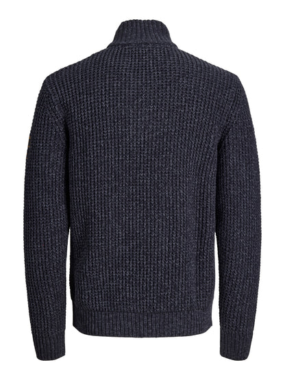Πλεκτό με Ψηλό Γιακά και Half Zip JJ
