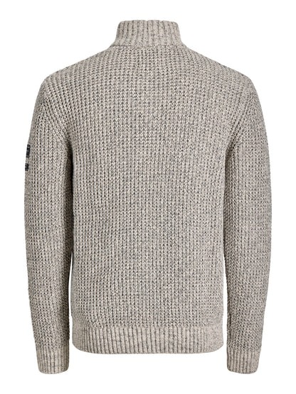 Πλεκτό με Ψηλό Γιακά και Half Zip JJ