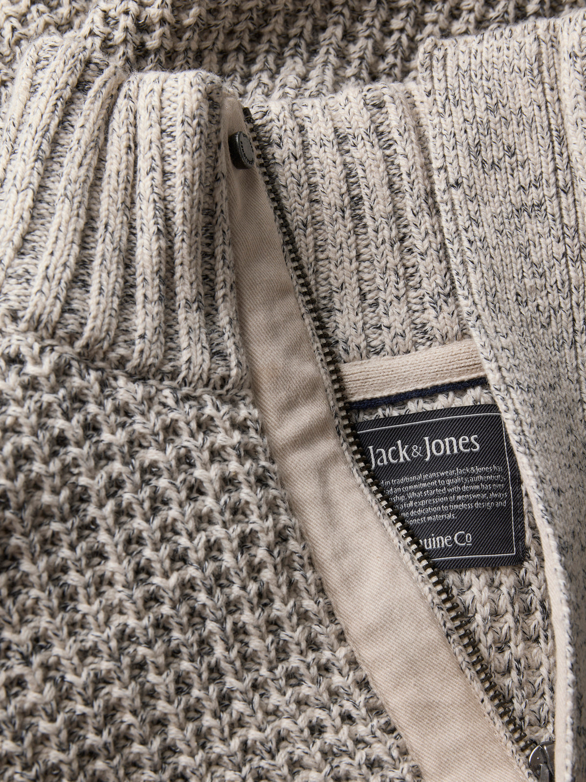 Πλεκτό με Ψηλό Γιακά και Half Zip JJ