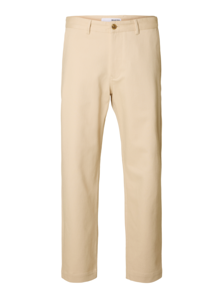 Regular Fit Εκρού Παντελόνι Selected