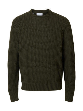 Πουλόβερ με waffle πλέξη SELECTED