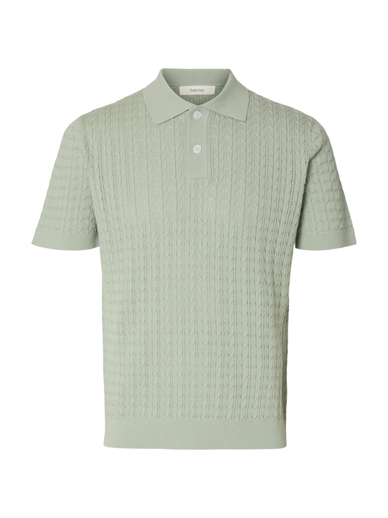 Πλεκτό Polo Φυστικί Selected