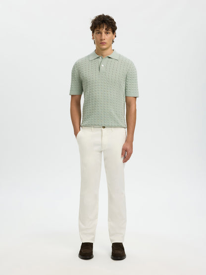 Πλεκτό Polo Φυστικί Selected