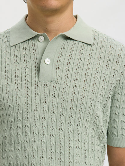 Πλεκτό Polo Φυστικί Selected