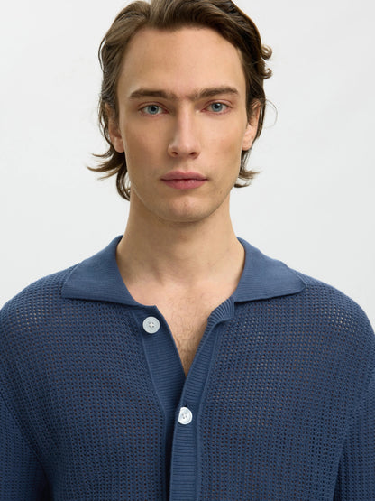 Πλεκτό κοντομάνικο Πουκάμισο Selected