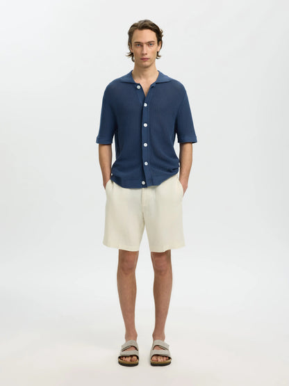 Πλεκτό κοντομάνικο Πουκάμισο Selected