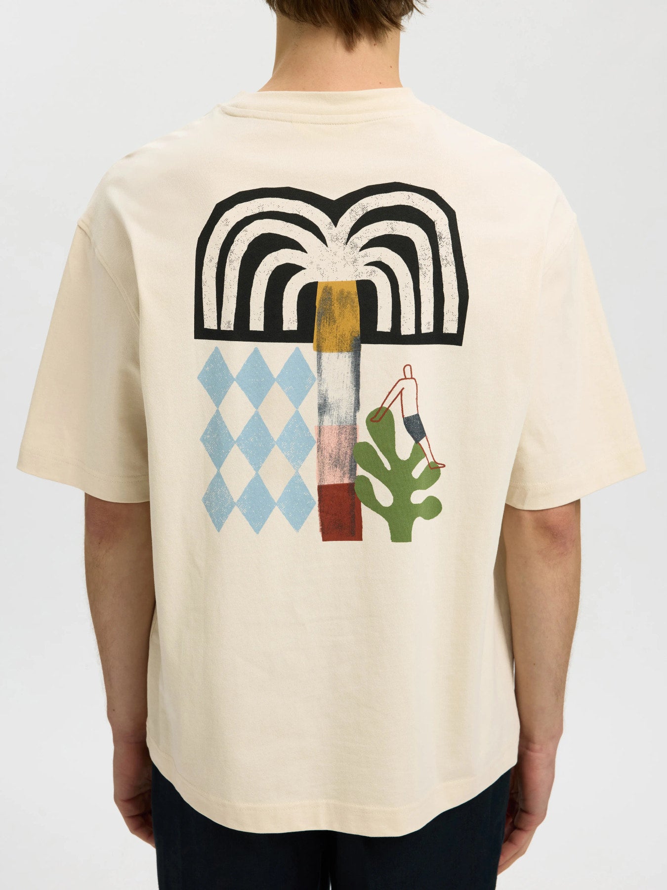 Oversized T-Shirt με Back Print Selected