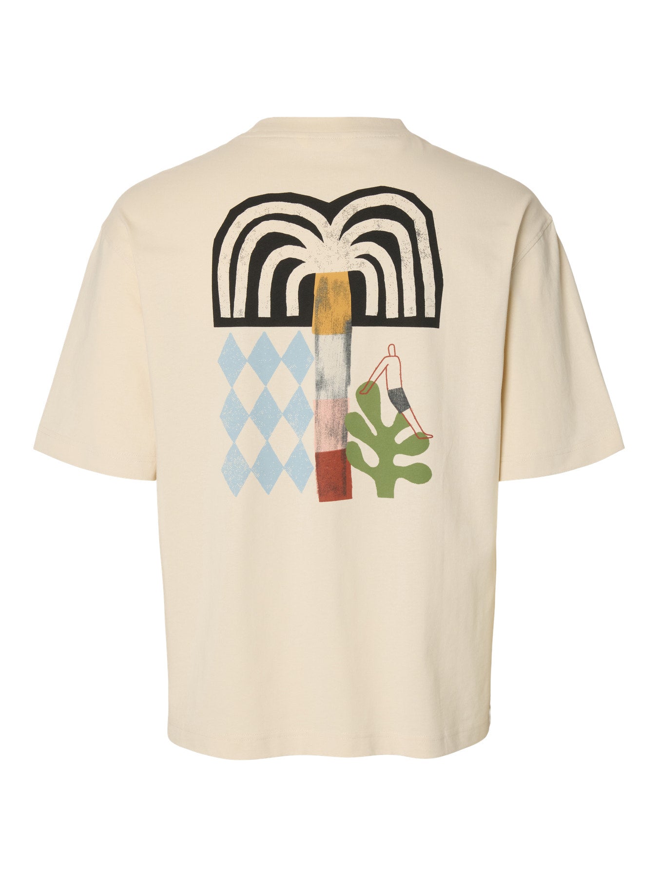 Oversized T-Shirt με Back Print Selected