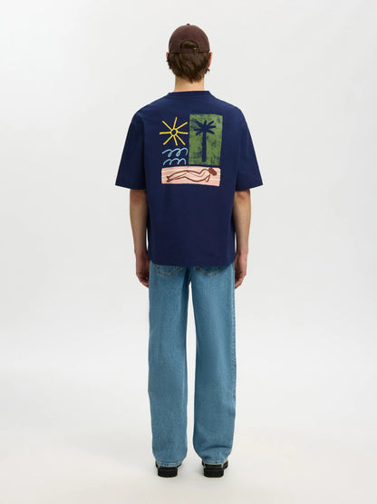 Oversized T-Shirt με Back Print Selected