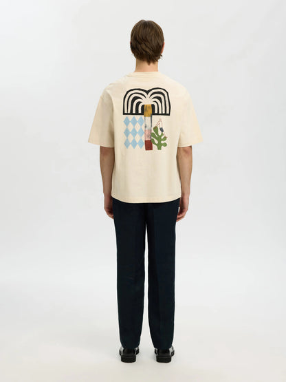 Oversized T-Shirt με Back Print Selected