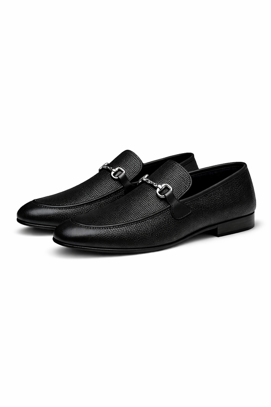 Δερμάτινα Loafers με Μεταλλικό Detail Made in Italy