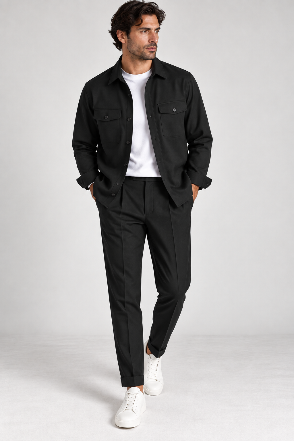 Minimal Overshirt Over D